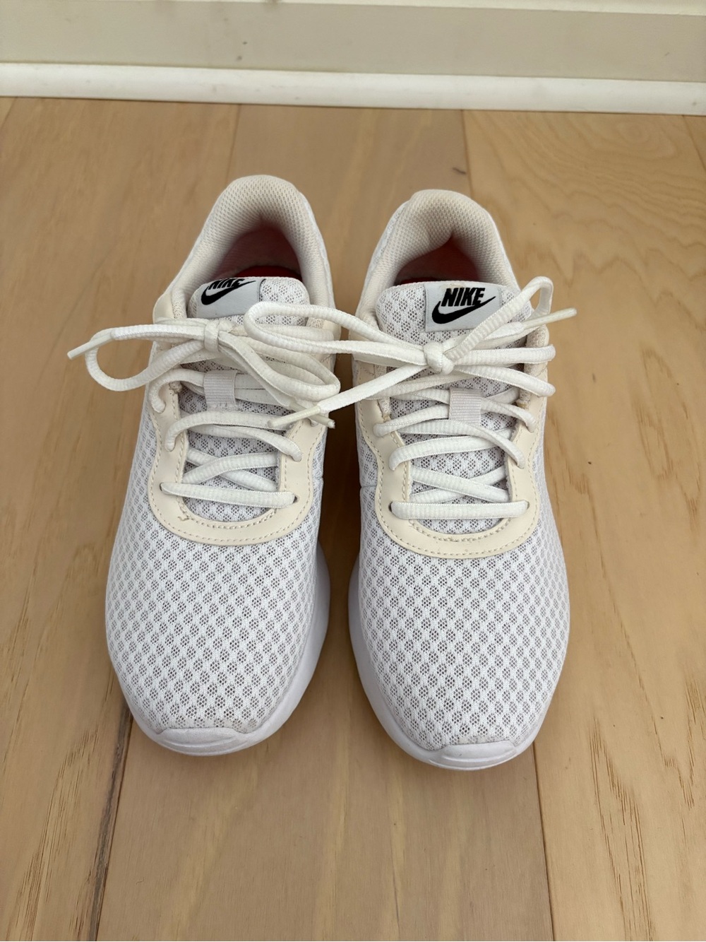 Nike White Mesh Athletic Sneakers